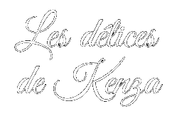 Logo élégant Les Délices de Kenza Bordeaux avec lettrage blanc raffiné pour pâtisserie,